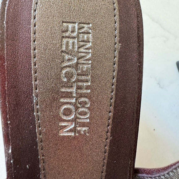 Kenneth Cole Reaction Dark Red ombré clear heel slingbacks - Picture 11 of 13